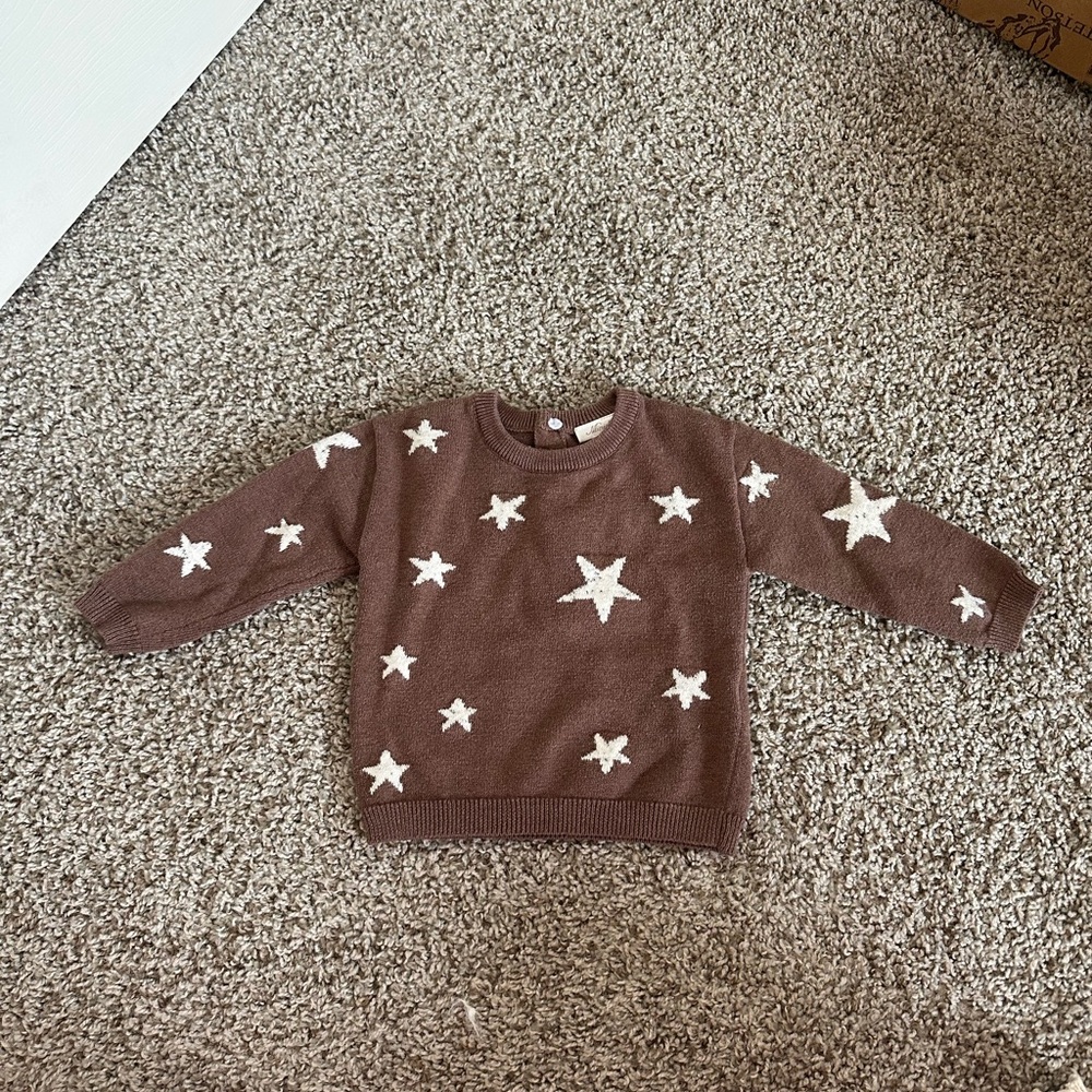 9m Brown Sweater with White Star Pattern